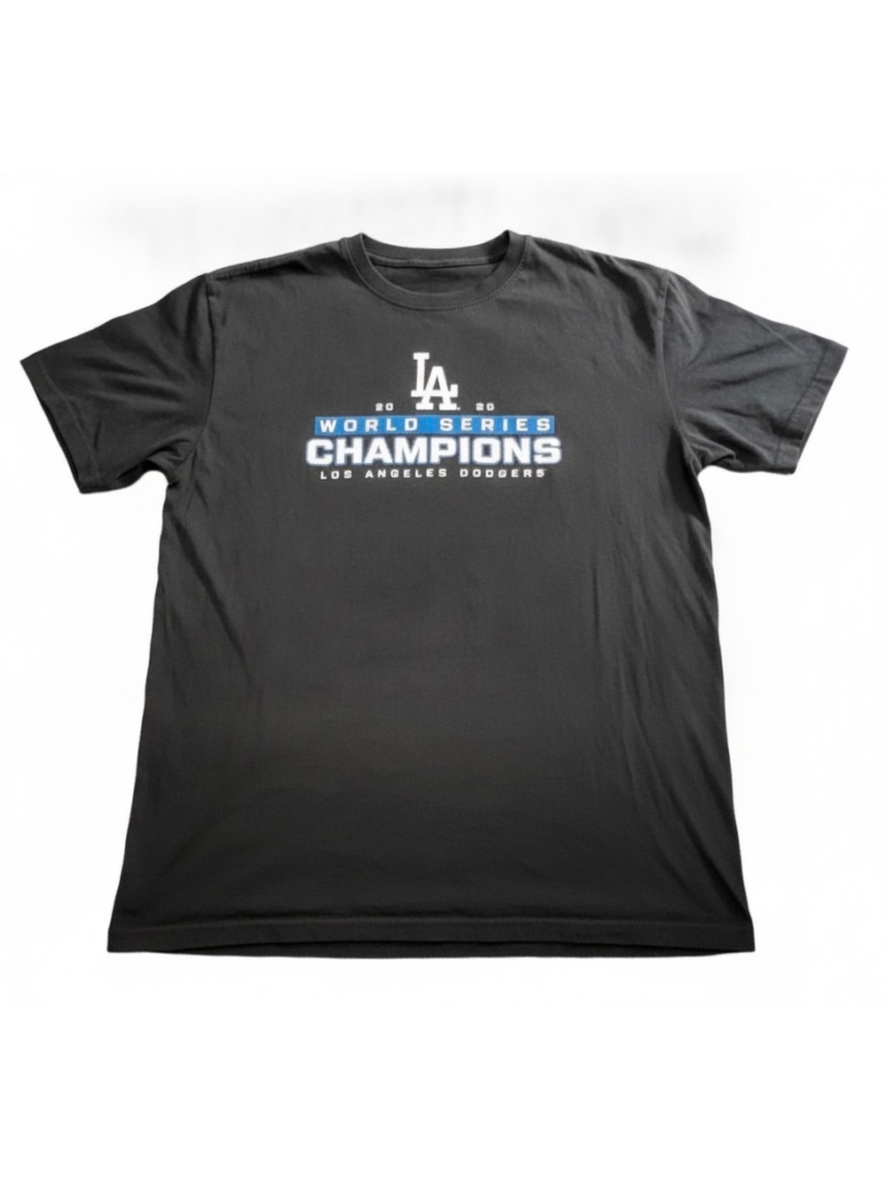 LA Dodgers 2025 World Series Champions Roster Signatures T-Shirt Fanatics 2XL